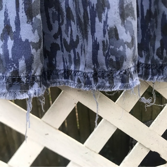 Anthropologie Blue Camo Pleated Dress Womens Size XSmall - Picture 6 of 16